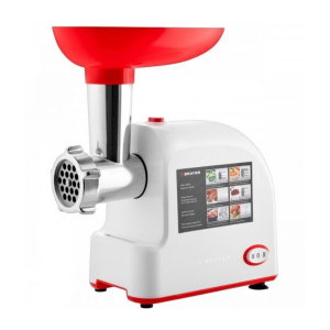 Мясорубка BRAYER BR1603, белый/красный