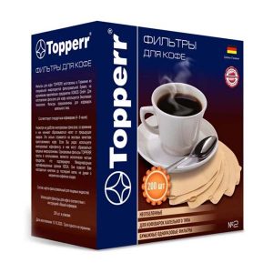 Topperr Фильтр бумажный для кофеварок №2 3049 (200шт)